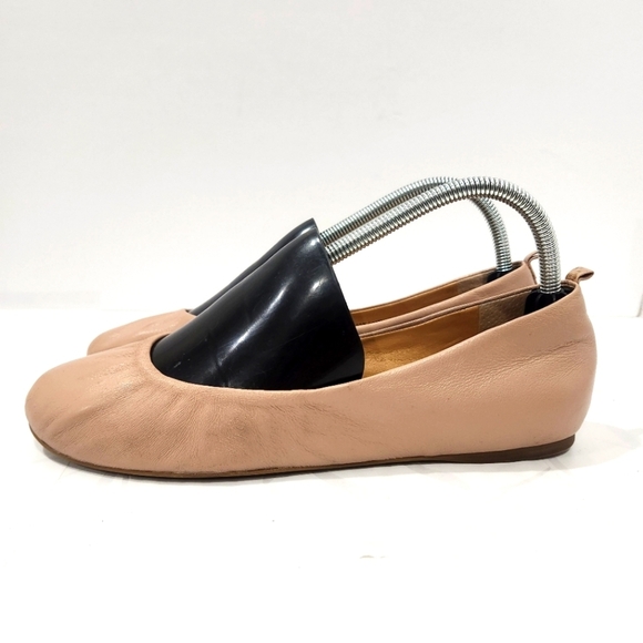J. Crew CeCe Leather‎ Ballet Ballerina Flats Size 9 Nude Beige - Picture 2 of 9